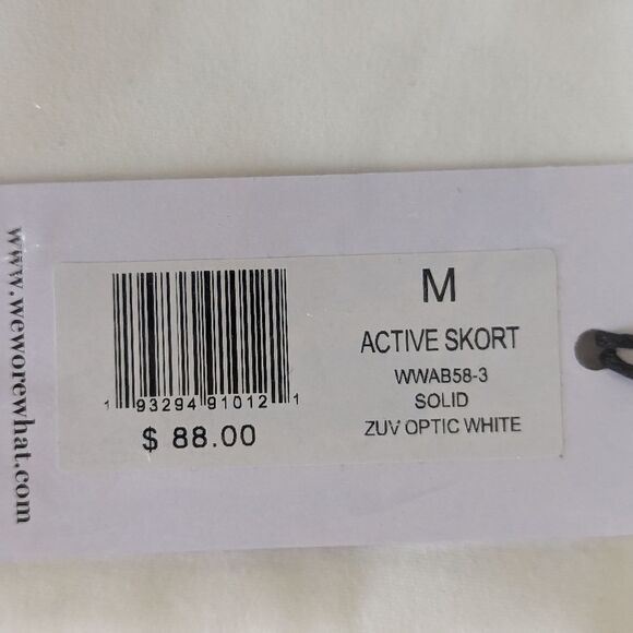 We‎ Wore What Active Solid High Waist Skort sz M in Optic White - Picture 11 of 12